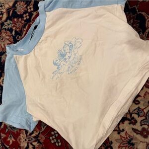 SHEIN Angel Baby White and Blue Tee
